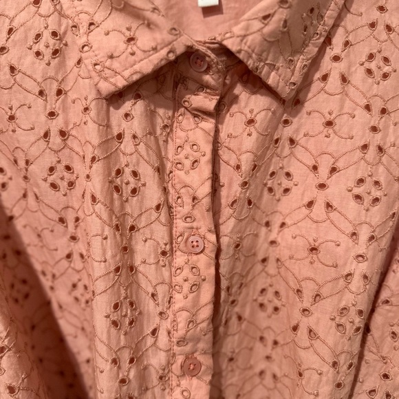 Vintage-Inspired Crown & Ivy Eyelet Dress Puff Sleeves Embroidered Tie Waist XL - Picture 9 of 16